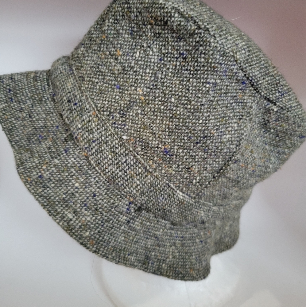 David Hanna & Sons Hat Tweed 100% Pure Wool Donegal Ireland 7 3/4 Bucket Mens
